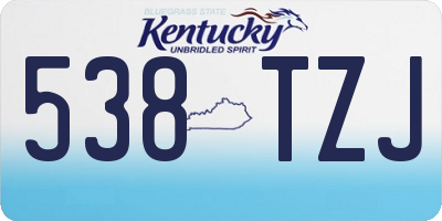 KY license plate 538TZJ