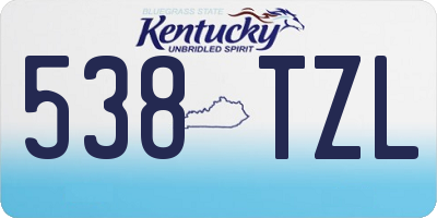 KY license plate 538TZL