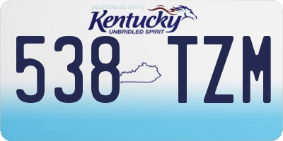 KY license plate 538TZM