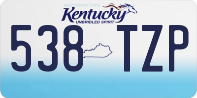 KY license plate 538TZP
