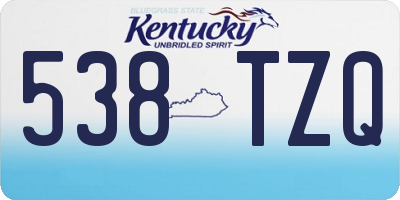 KY license plate 538TZQ