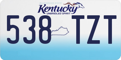KY license plate 538TZT