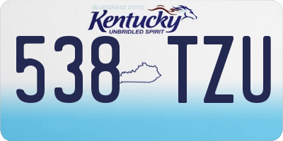 KY license plate 538TZU