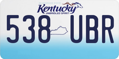 KY license plate 538UBR