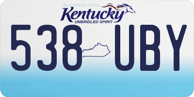 KY license plate 538UBY