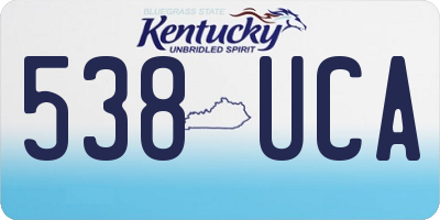 KY license plate 538UCA