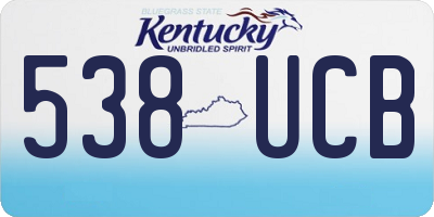 KY license plate 538UCB