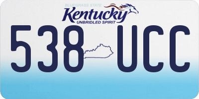 KY license plate 538UCC