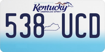 KY license plate 538UCD