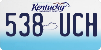 KY license plate 538UCH
