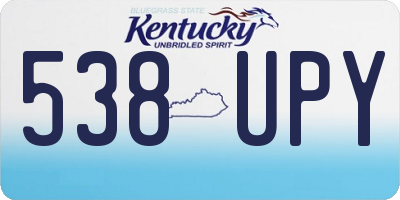 KY license plate 538UPY