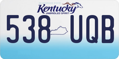 KY license plate 538UQB