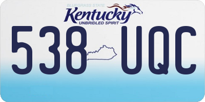 KY license plate 538UQC
