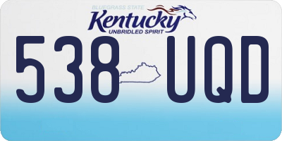 KY license plate 538UQD