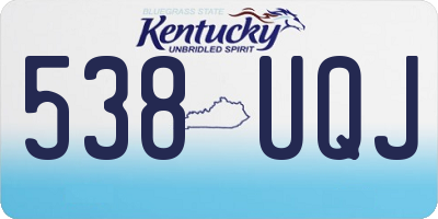 KY license plate 538UQJ