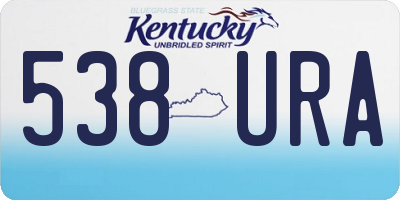 KY license plate 538URA