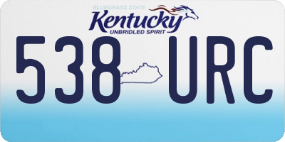 KY license plate 538URC