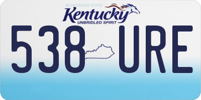 KY license plate 538URE