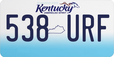 KY license plate 538URF