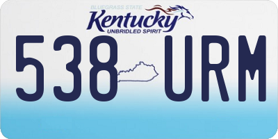 KY license plate 538URM