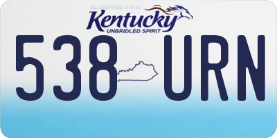 KY license plate 538URN