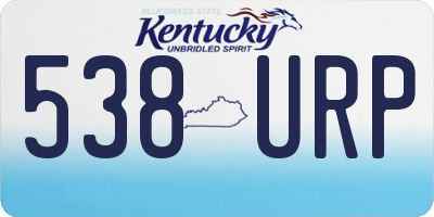 KY license plate 538URP