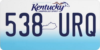 KY license plate 538URQ