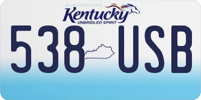 KY license plate 538USB