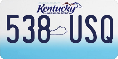 KY license plate 538USQ