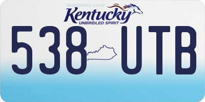 KY license plate 538UTB