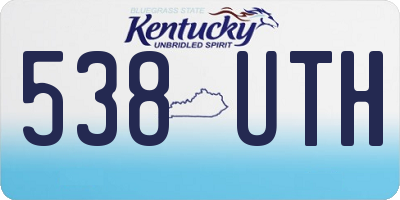 KY license plate 538UTH