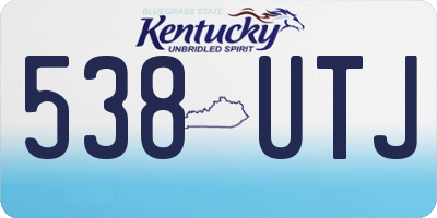 KY license plate 538UTJ