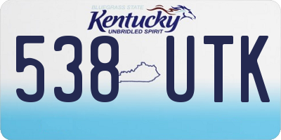 KY license plate 538UTK