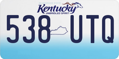 KY license plate 538UTQ