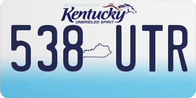 KY license plate 538UTR