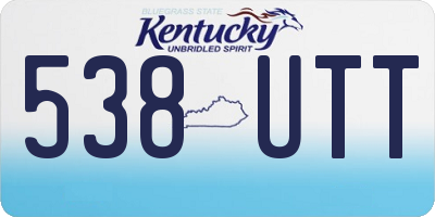 KY license plate 538UTT