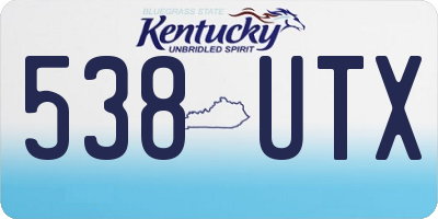 KY license plate 538UTX