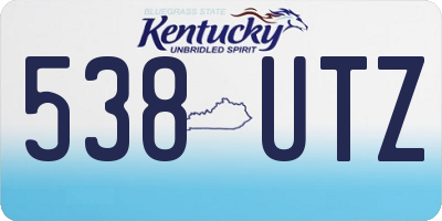 KY license plate 538UTZ