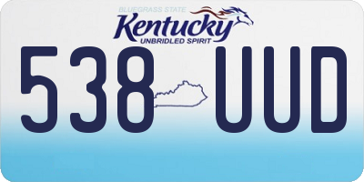 KY license plate 538UUD