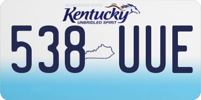 KY license plate 538UUE