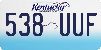 KY license plate 538UUF