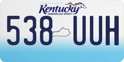 KY license plate 538UUH
