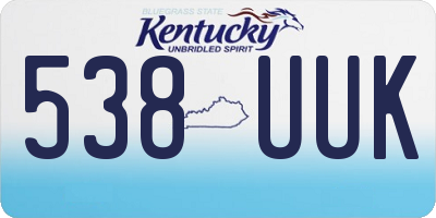 KY license plate 538UUK