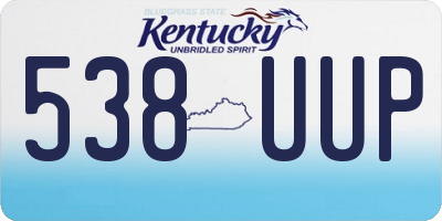 KY license plate 538UUP