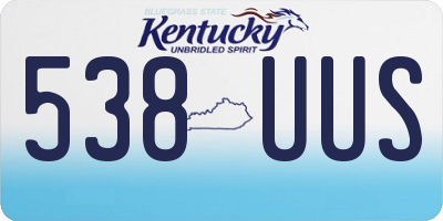 KY license plate 538UUS