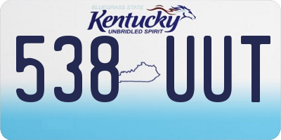 KY license plate 538UUT