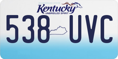 KY license plate 538UVC