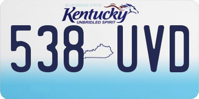KY license plate 538UVD