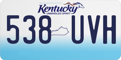 KY license plate 538UVH