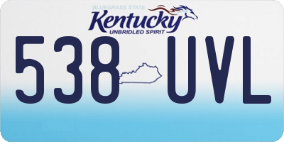 KY license plate 538UVL